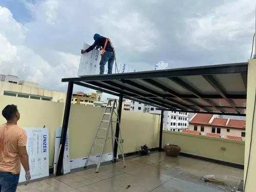 Metal Structure on Roof